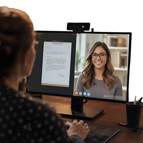 Connect with certified notary via secure video call